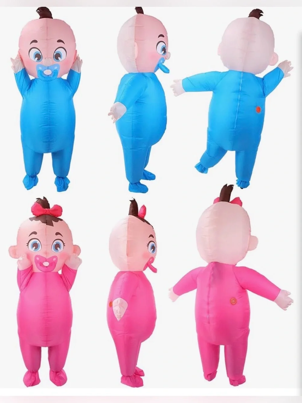 2 PCS Giant Inflatable Baby Costume - Gender Reveal Ideas Boy & Girl